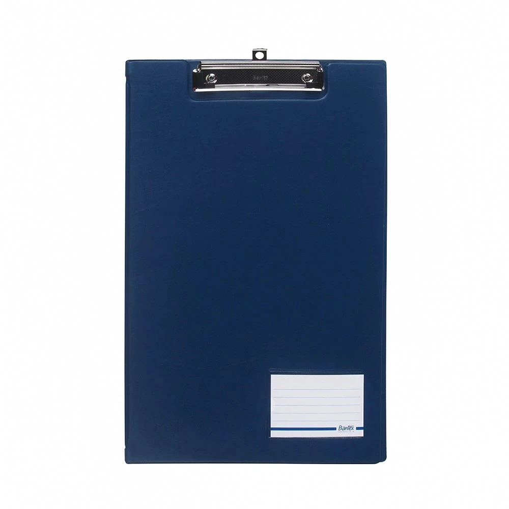 Clipboard Bantex FC Folio With Cover 4211 Blue Black / Papan Jalan Ukuran Folio Hitam Biru